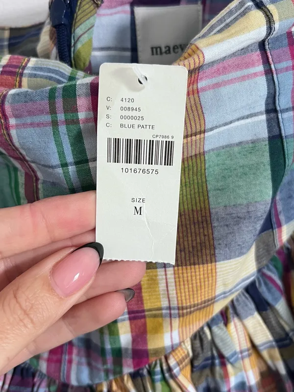 Maeve Anthropologie Plaid Mini Skirt Size M Preppy Y2K Cottagecore - Image 6