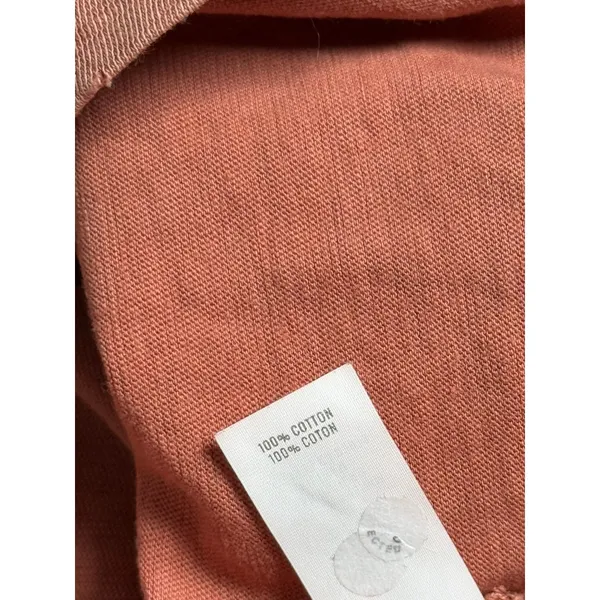 AERIE Cropped Keyhole Top short sleeve Burnt Orange/Rust distressed size M - Image 11