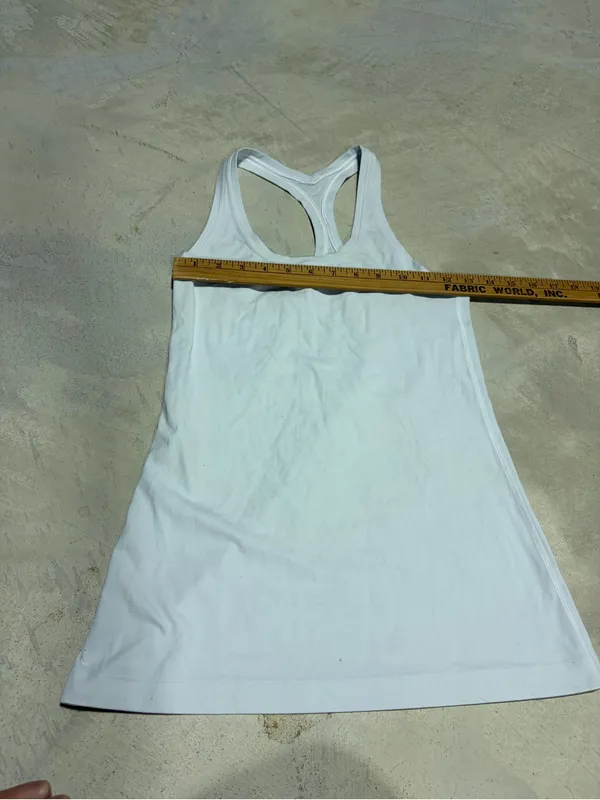 Lululemon White Racerback Tank Top - Image 3