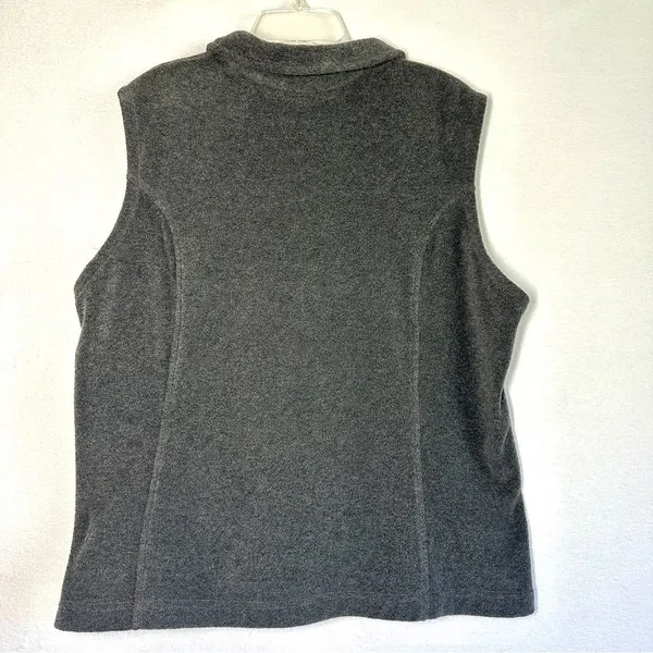 Columbia Benton Springs Vest Women's XL Gray Full Zip Pockets Fleece - Image 3