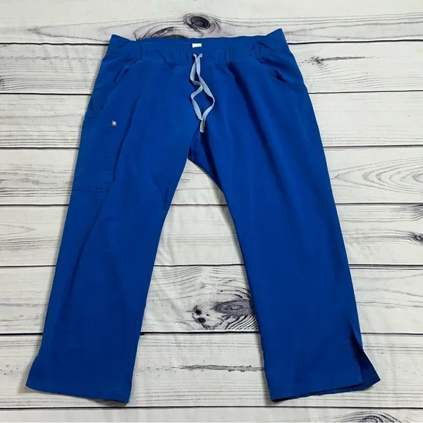 Figs Pants Women XXL/P Livingston‎ Scrub Royal Blue High Rise T21003P 28"L 2XLP - Image 3