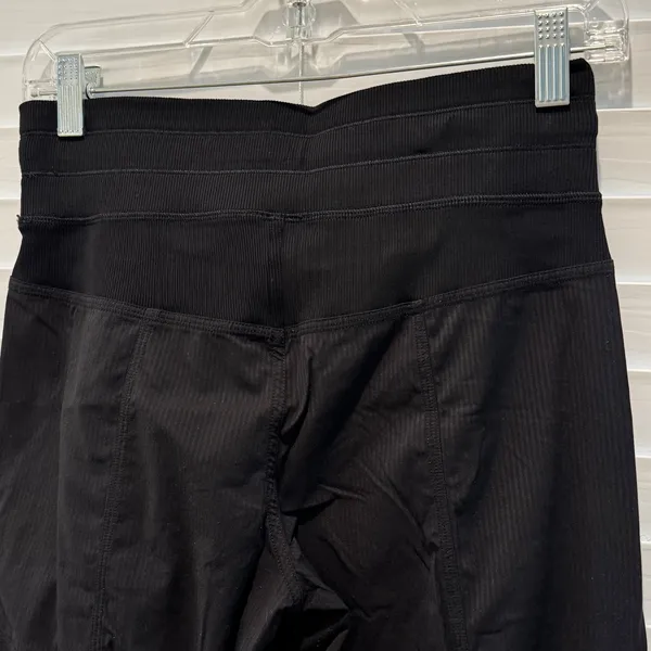 Lululemon dance Studio Pants‎ lounge Black High Rise Wide Leg Women Size 4 - Image 5