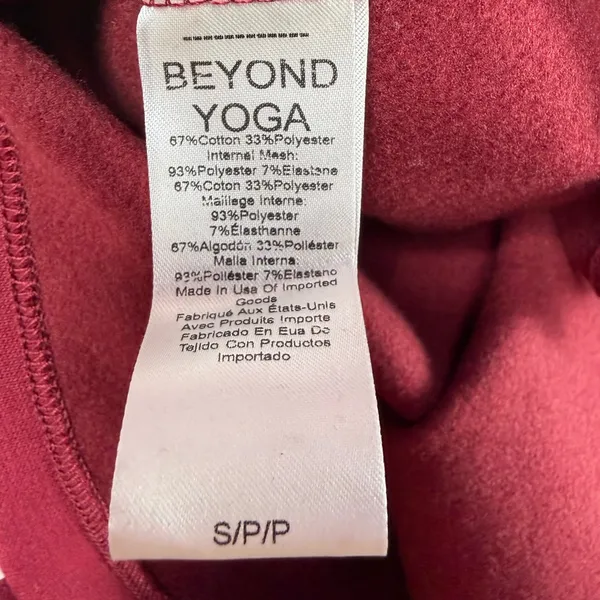 NWT Beyond Yoga‎ Happiness Cropped Hoodie in California Merlot Size Small - Image 6
