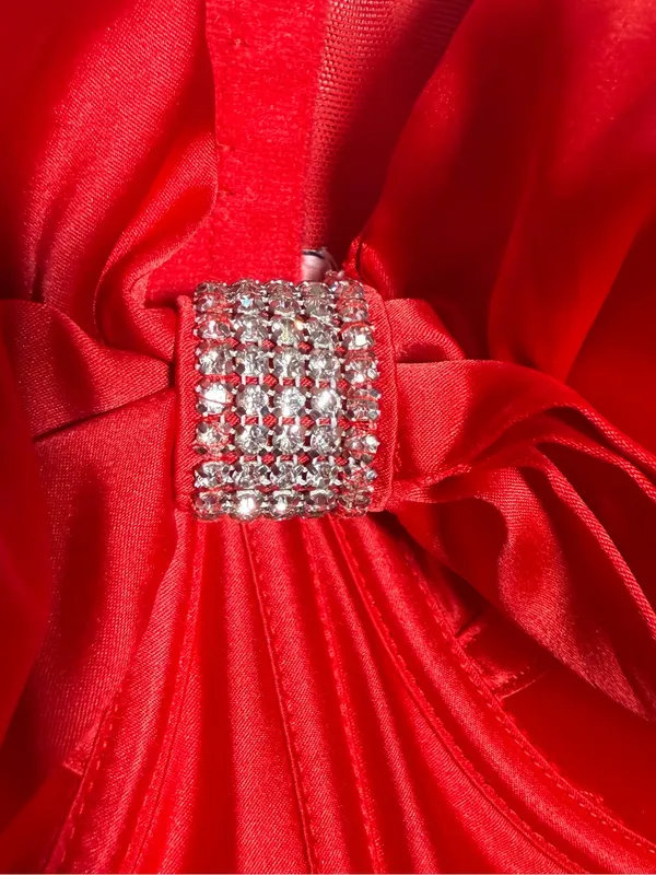 Victoria's Secret Dream Angels Red Satin Bustier Crop Top Bow Detail 38D NWT - Image 3