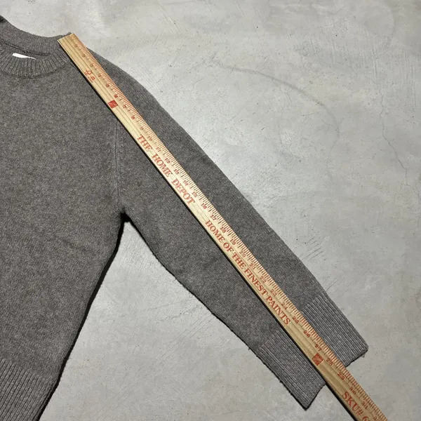 VTG Abercrombie & Fitch Women's Gray Wool Blend Knit Crew Neck Pullover SZ L Y2K - Image 5