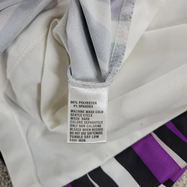 Greg Norman Womens Athletic‎ Tank Top S Purple White Stripes Collared Jersey - Image 11