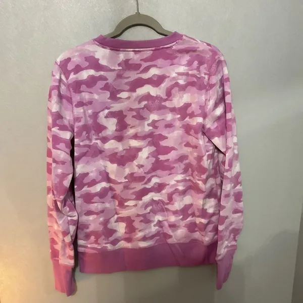 Tek Gear Womens Sweatshirt Pink Camouflage Ultrasoft Fleece Size Small - Image 3