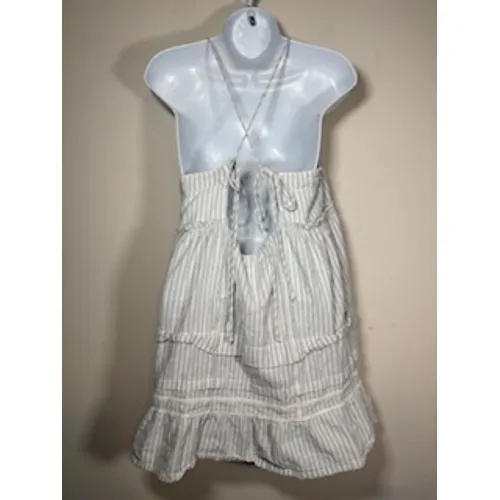 FREE PEOPLE Desert Days Stripped‎ Mini Dress Med Blue Boho Coastal Cottagecore - Image 5