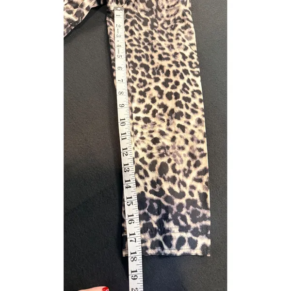 Dana Buchman Leopard Print Hooded Utility Jacket Tan Black Size M Rainjacket - Image 13