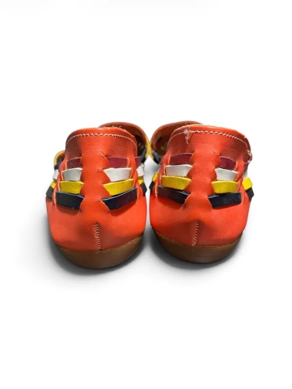 Munro-Huarache Puebla Women’s Mexican Woven Leather Sandals Sz-9 - Image 6