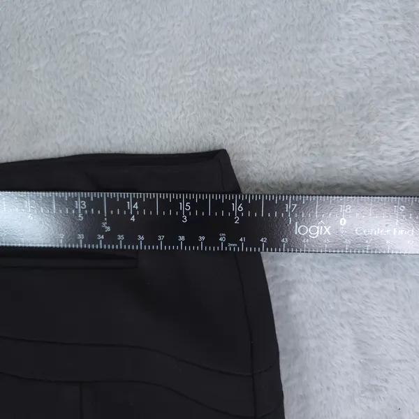 Express Pencil Skirt Womens 6 Black Career Minimalist Back Slit Lined - Image 7