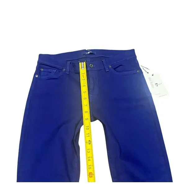 7 for All Mankind Jeans Womens 29 Blue/Purple The Skinny Slim Illusion NWT‎ - Image 5