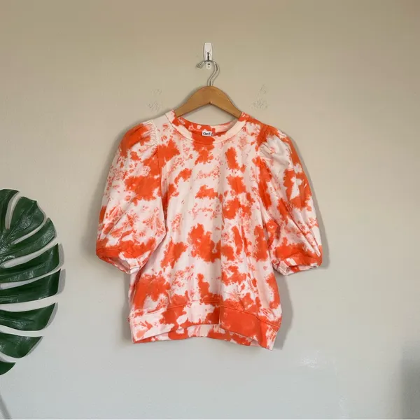 NWOT Clare V Tie Dye Puff Sleeve Sweatshirt - Image 2