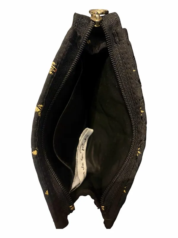 Oscar de la Renta Black Quilted Cosmetic Pouch with Gold Hardware - Image 5