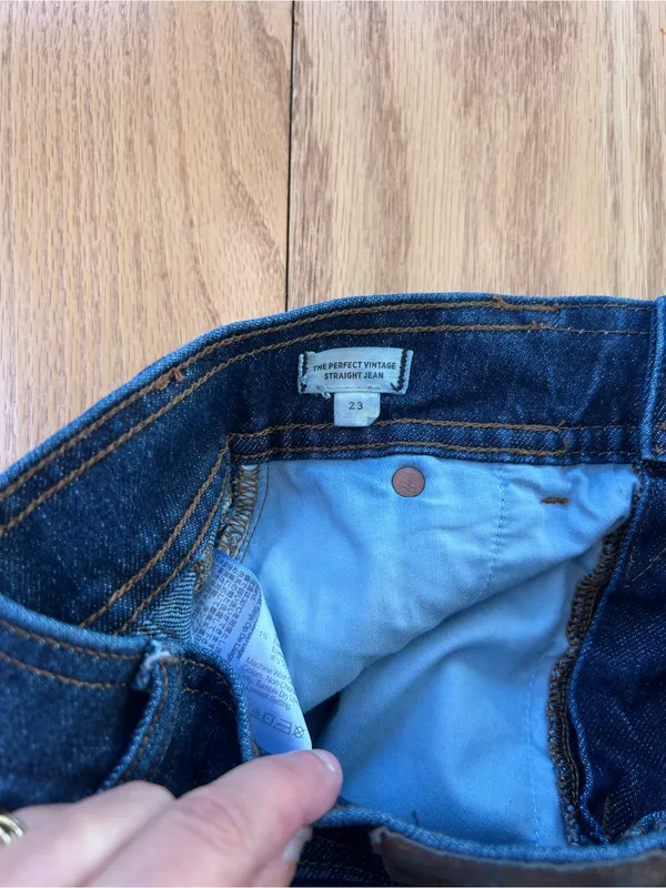 Madewell The Perfect Vintage Straight Jeans Stanhill Wash Pocket Edition Size 23 - Image 8