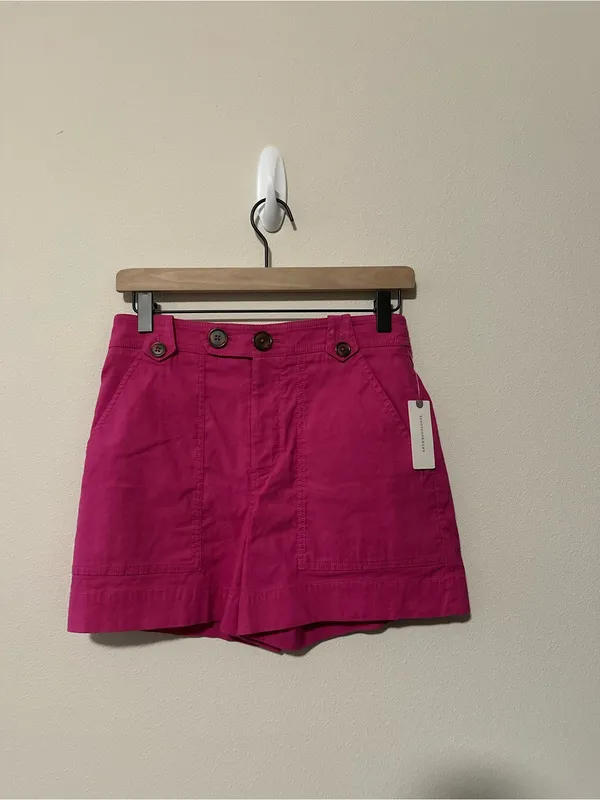NWT Anthropologie Maeve Classic High Rise Shorts in Pink size 2 - Image 8