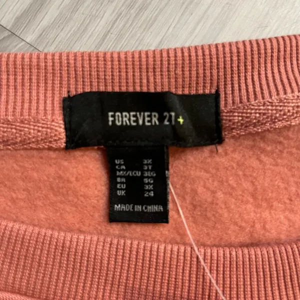 New Forever‎ 21 plus size Dusty Pink Crewneck Sweatshirt - Image 3