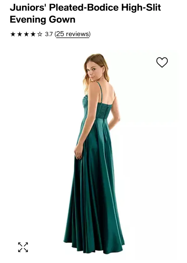 Macy's Dark Green Prom Dress - Image 5
