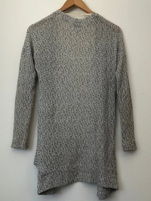 SPARKLE FADE URBAN OUTFITTERS White Black Open Marled Knit Cardigan Sweater XS - Image 10