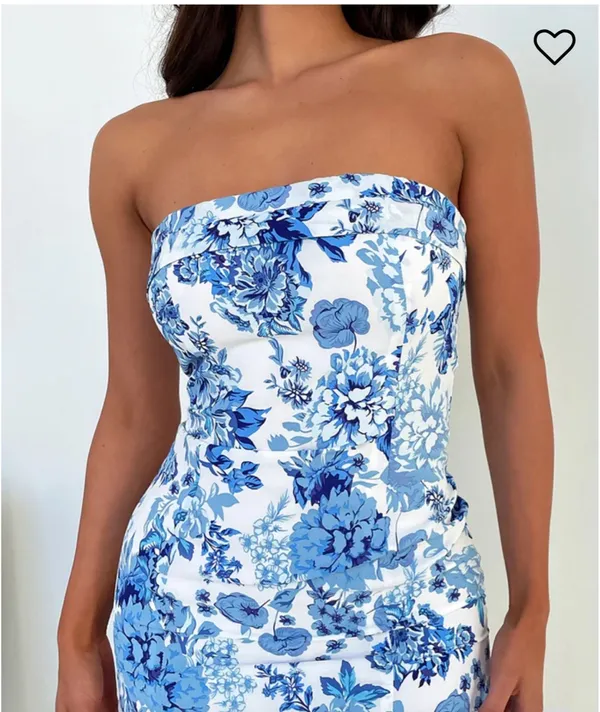 ThatsSoFetch Charms Mini Dress Blue Floral - Image 2