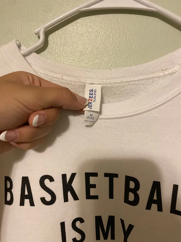White sporty Sweatshirt Size M - Image 3