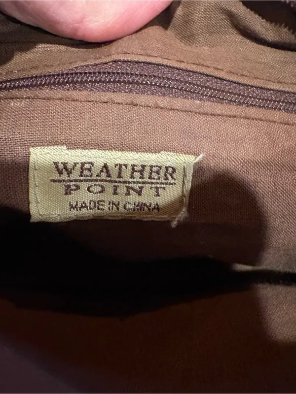 Weather Point the American Original Vntg dark brown leather shoulder/crossbody - Image 9