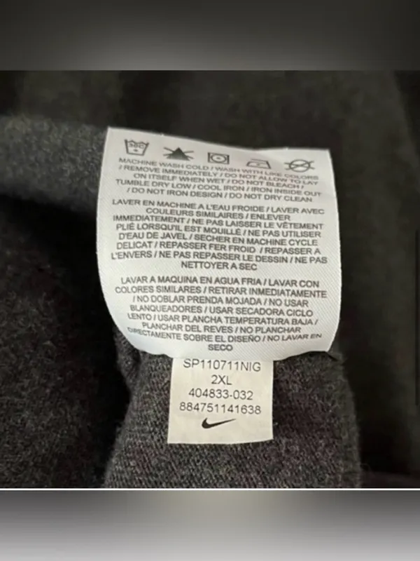 Nike Zip Up Hoodie Sweatshirt Gray and Neon Green XXL - Image 5