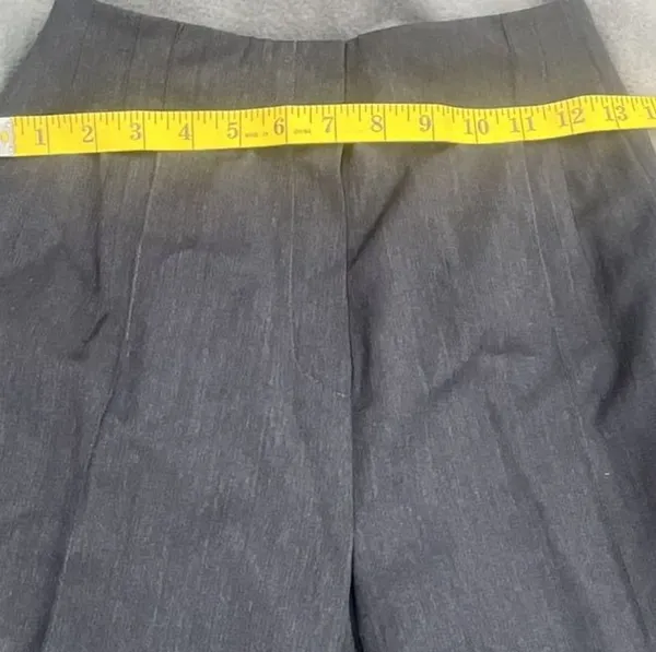 Liz Claiborne Collection Vintage 100% Wool Charcoal Grey Pant Suit Zip Jacket Si - Image 13