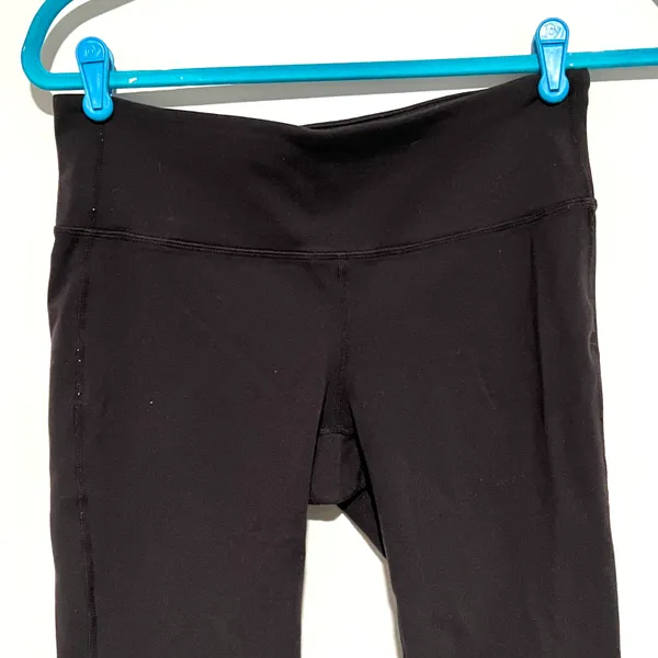 Black Cropped Workout Leggings Sporty Pants - Image 4