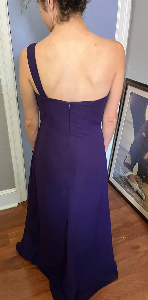 Purple Bridesmaid Dress Size 10 - Image 5