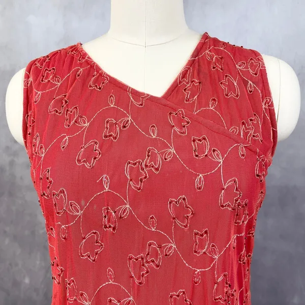 Y2K Womens Ethereal‎ Mesh Dress Medium Cottage Fairy Grunge Artsy Glam HOCO - Image 12