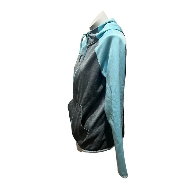Nike Women's Therma-Fit Full-Zip Hoodie Blue/Gray Size M Hooded Casual - Image 2