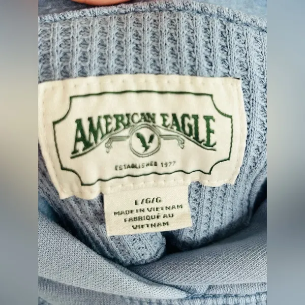 American Eagle Outfitters Blue Relaxed Fit Sweater Size L - Image 5