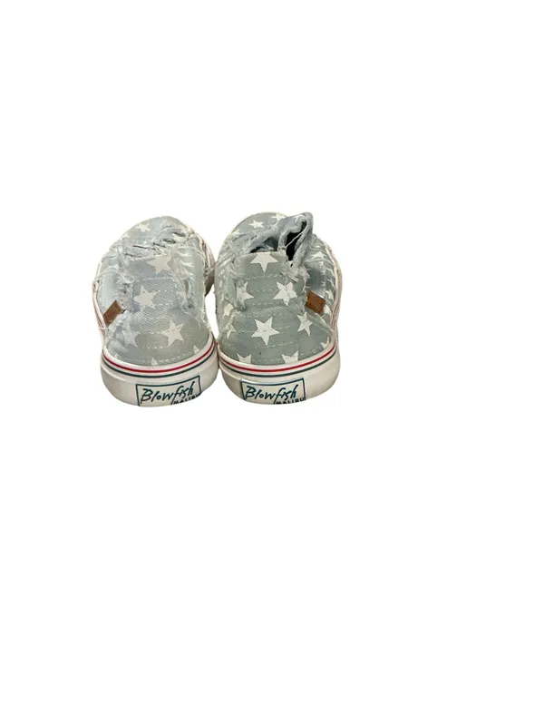 Blowfish Malibu Marley Star Print Slip-On Sneakers - Distressed Denim Blue - Image 3