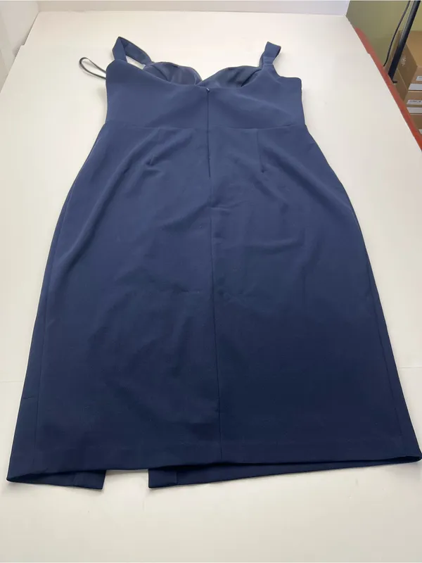 BHLDN Navy Blue Sheath Dress Womens Size 18 Lined Slit Wedding Guest‎ NEW *FLAW - Image 15