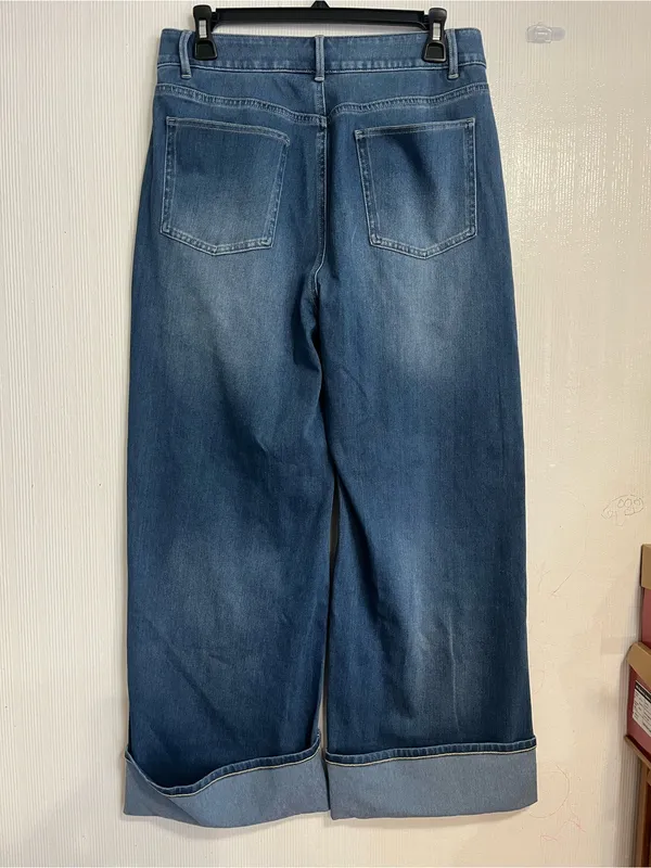 HALARA Blue Wide-Leg Flare Jeans - Image 5
