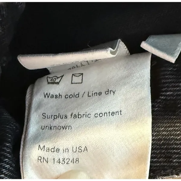 Reformation Black‎ Denim Mini Skirt Sz 28 Pacific Wash Studs Goth Festival EUC - Image 6