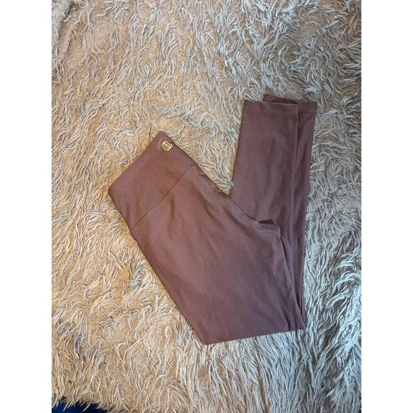 Balance Collection Mauve Brown High Waisted Coolmax Leggings Size Large 12-14 - Image 6
