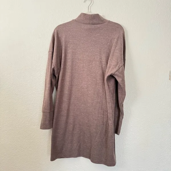 Abercrombie & Fitch Exclusive Online Taupe Cozy Knit Dress Mock Neck - Image 7