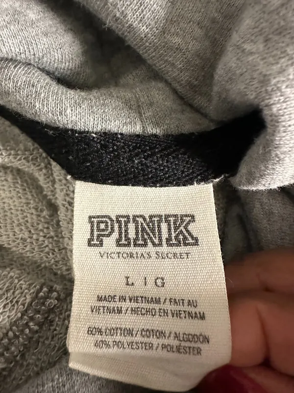 Victoria's Secret PINK sequin 'New York' cowl neck fleece sweatshirt Size Large - Image 8