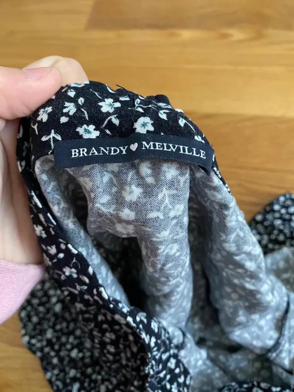 Mini Brandy Melville Floral Skirt Drawstring - Image 3