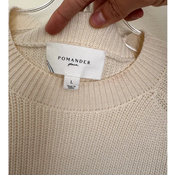 Pomander Place Tuckernuck Ainsley Knit Dress in Cream Size Large - Image 5
