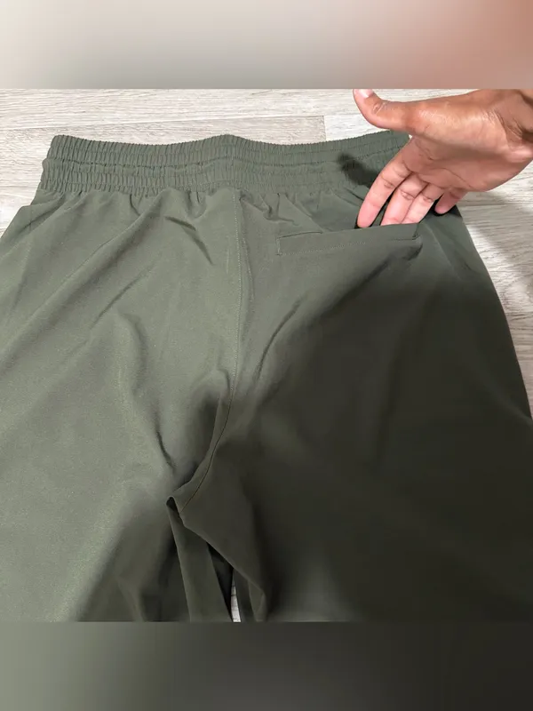 GapFit Women's Olive Green Drawstring Casual Pants Size Small - Image 4