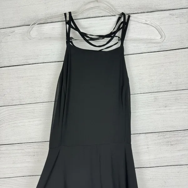 Lulus Strappy To Be Here Black‎ Lace-Up Maxi Dress Size Medium Black Backless - Image 4