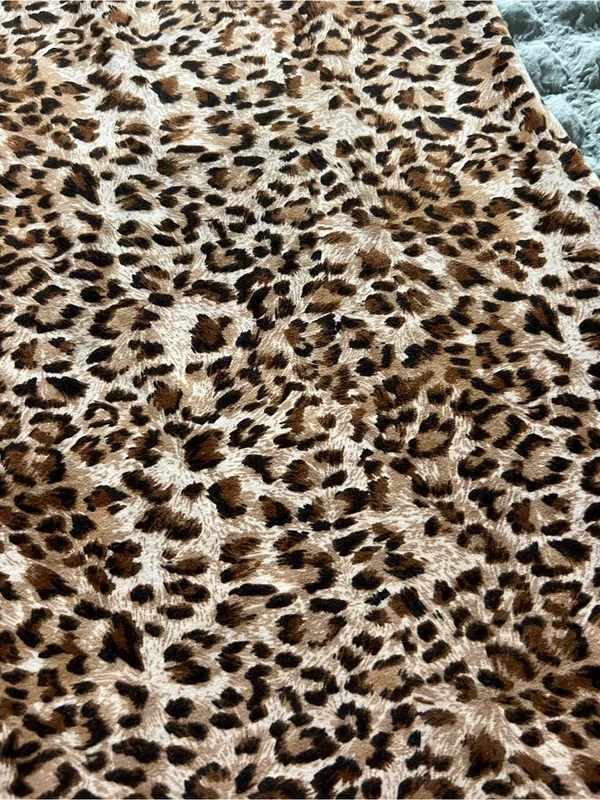 Amazon Leopard Print Mini Dress with Black Trim - Image 4