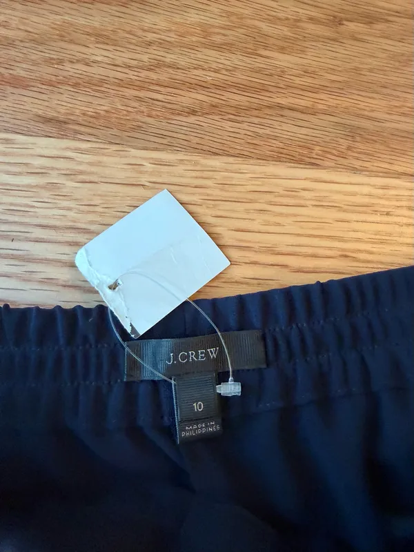 J.Crew Navy Cream Side Stripe Track Pants Size 10 - Image 6