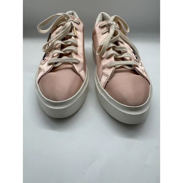 Adidas Sleek Super Vapour Pink Satin Platform Sneakers Women’s Size 9.5 - Image 3