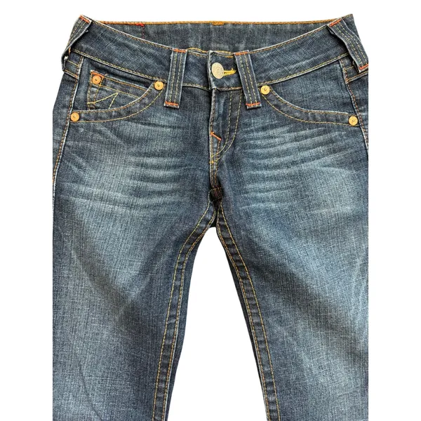 Vintage ‘00s True Religion Billy Dark Wash Low Rise Jeans Size 26 Made in U.S.A. - Image 4