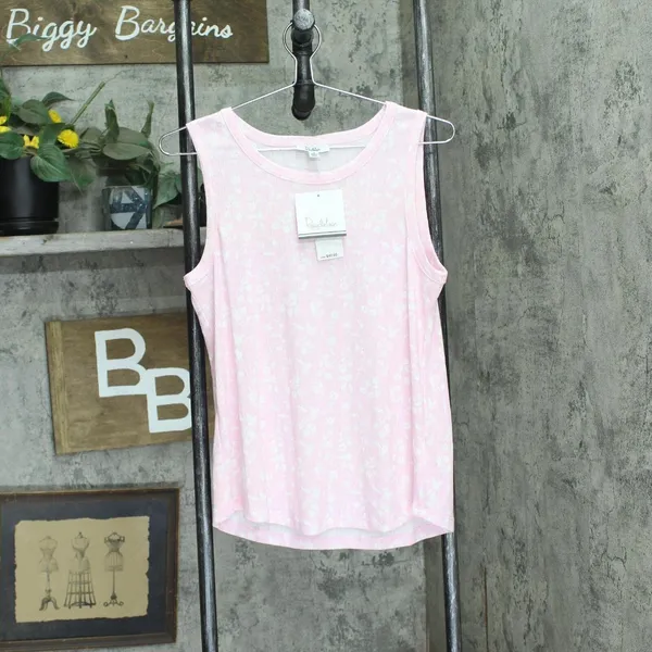 NWT Roudelain 2-Piece Knit Pajama Lounge Tank Shorts Set Spring Shadow Pink S - Image 2