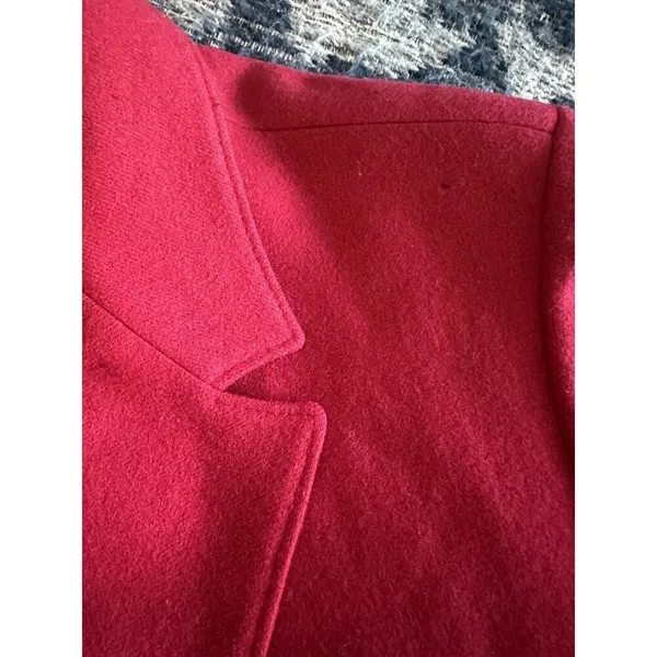 Pendleton Blazer Women Small? Red Virgin Wool Vintage Made In The USA~Defects - Image 6